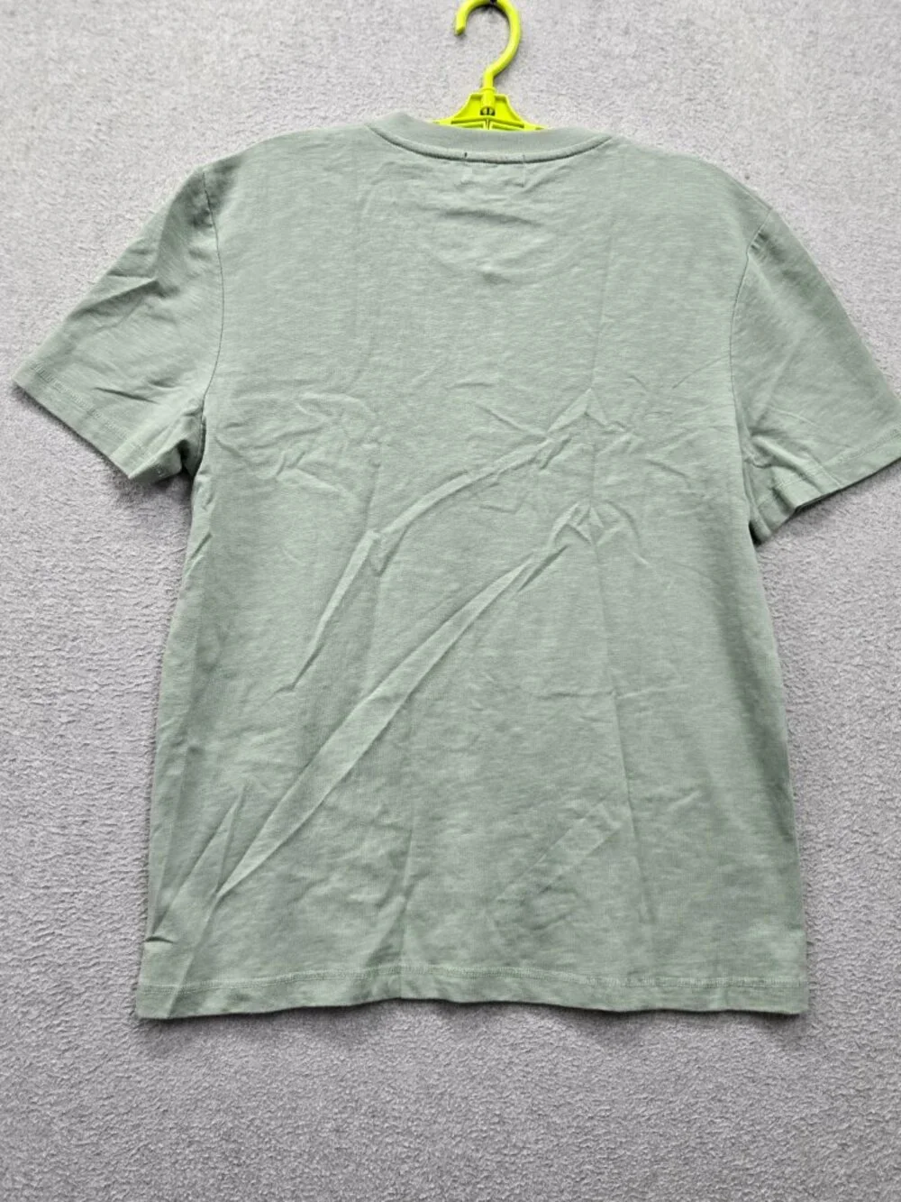 True Religion Men Shirt Large Green Henley Logo Short Sleeve Pullover Tee